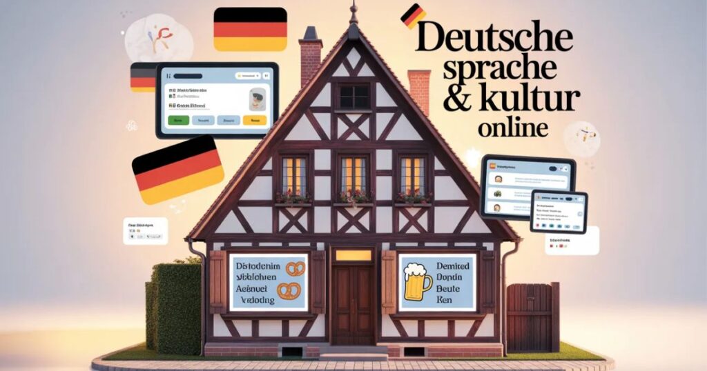 People celebrating German culture with traditional food, music, and dance at a cultural festival.