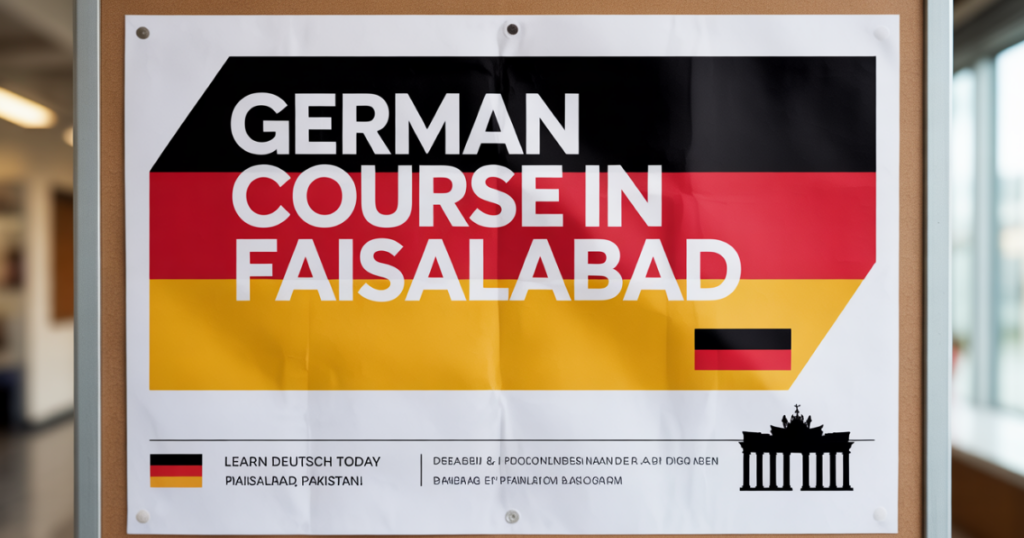 German Course in Faisalabad with expert instructor teaching beginner students