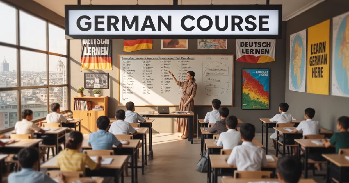 German Course in Sargodha classroom environment with students learning German language fundamentals