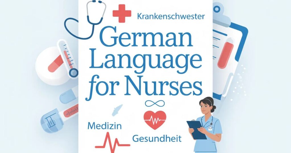 German Language for Nurses learning basic medical vocabulary in a classroom setting